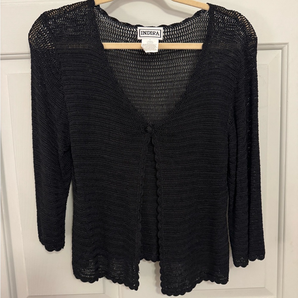 Black Vintage Long Sleeve Indira Cardigan size Large